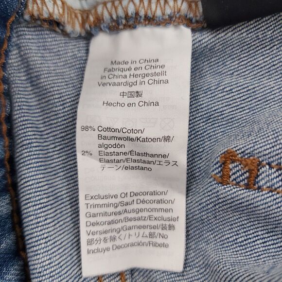 Madewell The High-Rise Slim Boyjean Womens 24 Blue Distressed Premium Denim - Picture 12 of 12